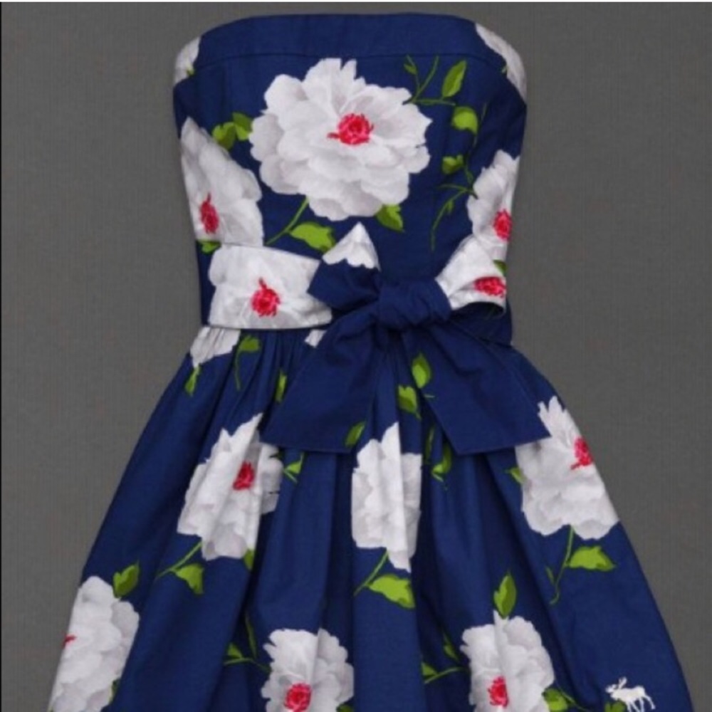 NEVER WORN Floral Strapless Abercrombie Dress